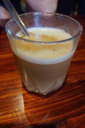 Coffee with oat milk at Thong Dong Vegan Kitchen & Cafe in Lao Cai