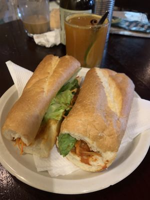 Banh mi… tasted like tomato tofu   at Thong Dong Vegan Kitchen & Cafe in Lao Cai