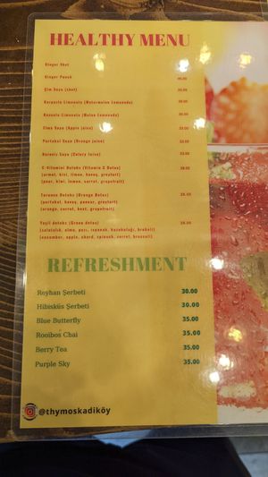  at Thymos Healthy Drinks Bar in Istanbul