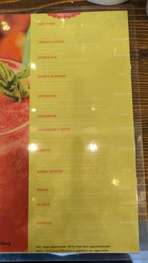  at Thymos Healthy Drinks Bar in Istanbul