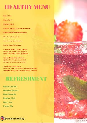  at Thymos Healthy Drinks Bar in Istanbul