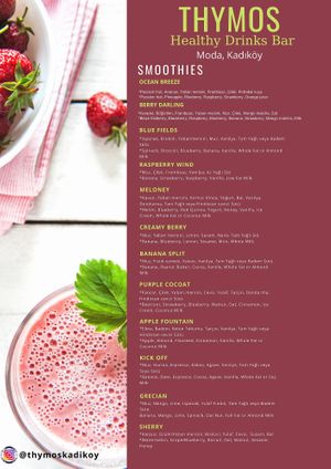  at Thymos Healthy Drinks Bar in Istanbul