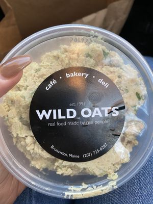 A pound of vegan mock chicken salad at Wild Oats Bakery and Cafe in Brunswick