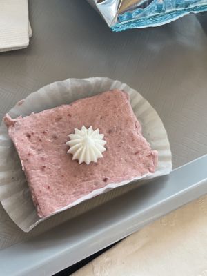 Vegan Raspberry brownie   at Wild Oats Bakery and Cafe in Brunswick