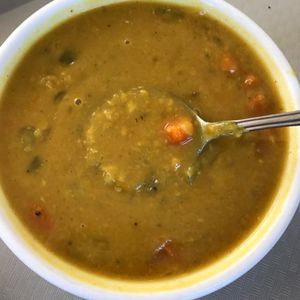 vegan pea soup  at Wild Oats Bakery and Cafe in Brunswick