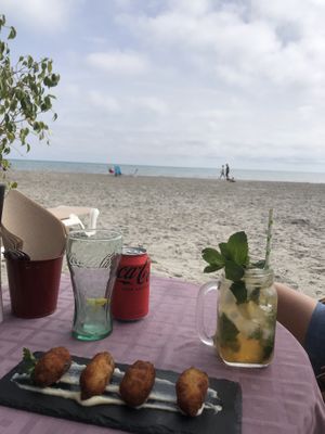 Croquetas de verdura   at La Vida Bonita Beach Club in Santa Pola