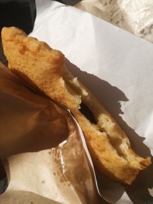 Pizza Fritta di Scarole at Friggitoria Vomero in Naples
