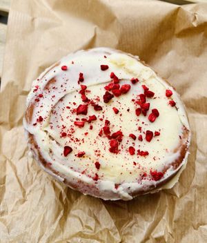 Raspberry and lemon swirl   at Lovely Rita's Bakehouse in Sheffield