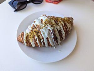 Pistachio croissant at Lovely Rita's Bakehouse in Sheffield