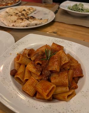 Vegan Ragu, focaccia and special vegetarian tortelloni  at Loveat Ibiza in Ibiza