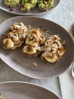Banana toast  at The Skinny Kitchen - Eivissa in Ibiza