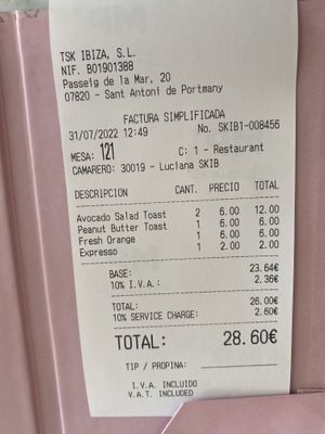   at The Skinny Kitchen - Eivissa in Ibiza