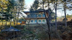 rear of location, inside park at Morning Calm Korean Restaurant in Gapyeong Gun