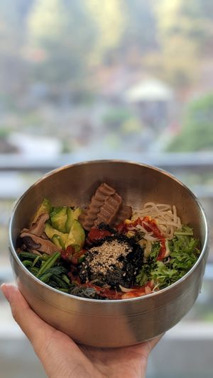 Bibimbap (Switched Egg to Acorn Jelly) at Morning Calm Korean Restaurant in Gapyeong Gun
