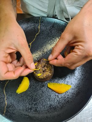 dessert au chocolat at La Campagne St Lazare Chambres & Spa - B&B in Forcalquier