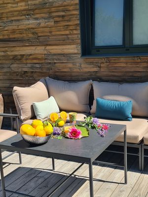 terrasse Onzen at La Campagne St Lazare Chambres & Spa - B&B in Forcalquier