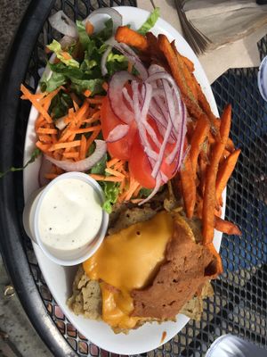 The Classic Oklahoma burger at Native Foods in Encinitas