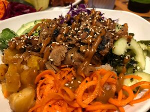 Korean BBQ Bulgogi Bowl   at Native Foods in Encinitas