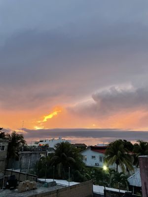 Sunset at the rooftop .  at La Guarida in Tulum