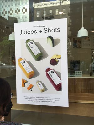 Front window at Pressed Juicery - Lenox Hill in New York City