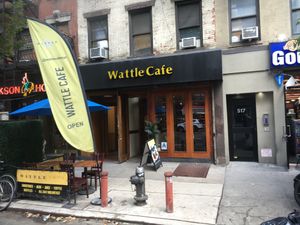 Front entrance at Wattle Cafe in New York City