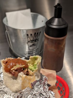 Add lots of their delicious mild salsa from a squeeze bottle at Qué Pasa - Downtown in Kyoto