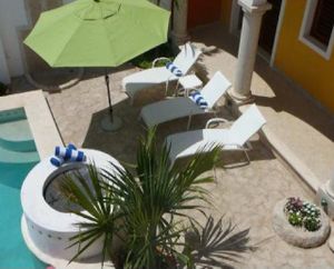 the terrace of  hotel boutique merida santiago at Merida Santiago Hotel Boutique in Merida
