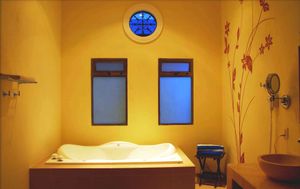 Merida Santiago hotel boutique superior suite with spa bath. at Merida Santiago Hotel Boutique in Merida