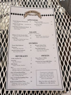   at Fort Mackinac Tea Room in Mackinac Island