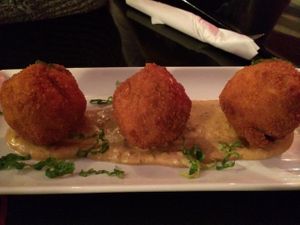 Mac and cheese balls at BAD Burger in Brooklyn