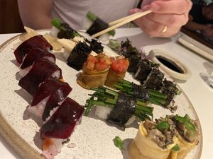 Vegan sushi platter  #Veganuary at Gurumê Ipanema in Rio De Janeiro