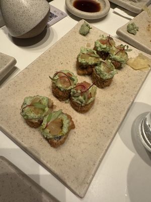 Crispy vegan sushi  at Gurumê Ipanema in Rio De Janeiro
