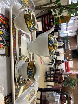 Ethiopian tea.  at Ethio Beans Ethiopian Restaurant and Cafe in Carol Stream