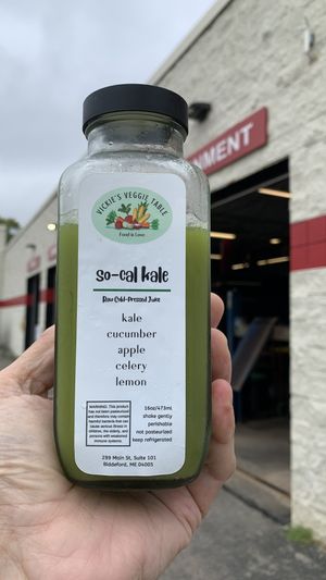 This green juice is like liquid power! #Veganuary at Vickie's Veggie Table in Biddeford