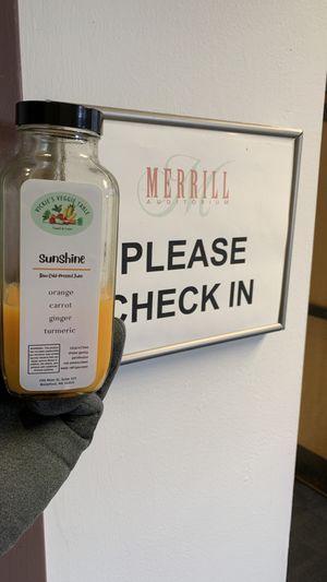 I take my juices wherever I go! #Veganuary at Vickie's Veggie Table in Biddeford