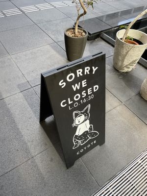 Cute sign  at COYOTE in Kyoto