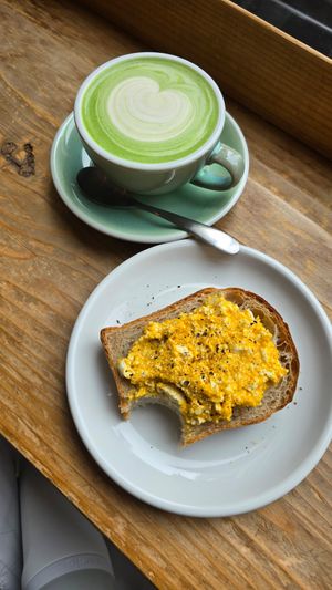 With matcha at COYOTE in Kyoto