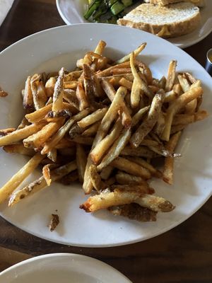 Truffle fries no cheesee  at Lochland's Irish Pub in Dallas