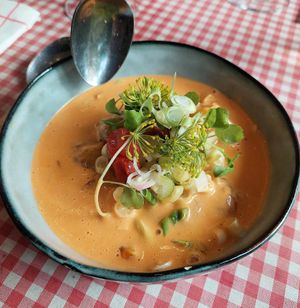 Vegan bouillabaisse. at Gro in Oerebro