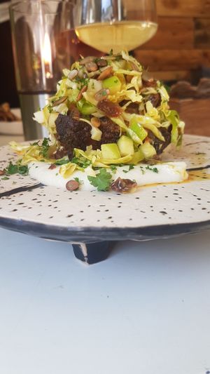 part of five course set menu at Gro in Oerebro