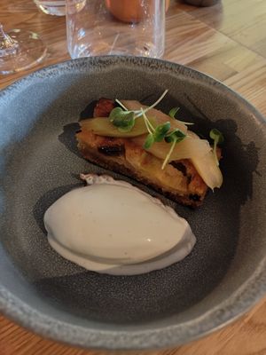 Rhubarb pie at Gro in Oerebro