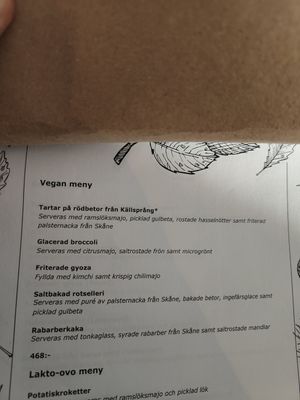 Vegan tasting menu at Gro in Oerebro