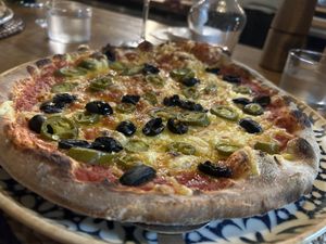 Cricket bat   at Pizza West in Whitby