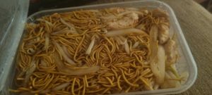 Singapore special chow mein at Wawin Vegan Chinese in Sheffield