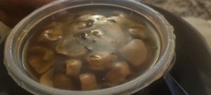 Chicken and mushroom soup at Wawin Vegan Chinese in Sheffield