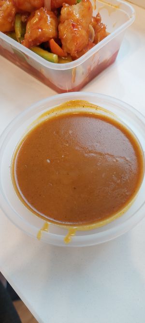 Curry sauce at Wawin Vegan Chinese in Sheffield