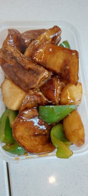 Famous three at Wawin Vegan Chinese in Sheffield