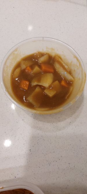 Curry for the curry and rice bowl at Wawin Vegan Chinese in Sheffield