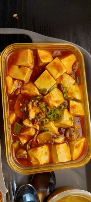 Mapo tofu at Wawin Vegan Chinese in Sheffield