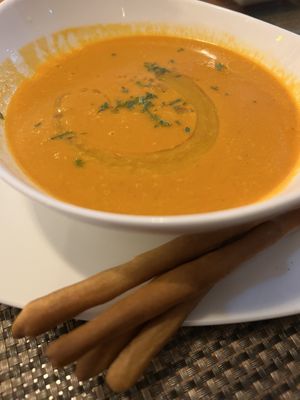 Tomato soup  at Dolce Italia in Colombo